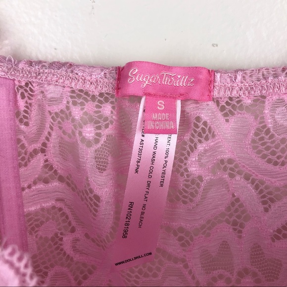 NWT Sugar Thrillz Floral Lace Corset Top with Matching Gloves - Picture 8 of 9